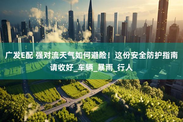 广发E配 强对流天气如何避险！这份安全防护指南请收好_车辆_暴雨_行人